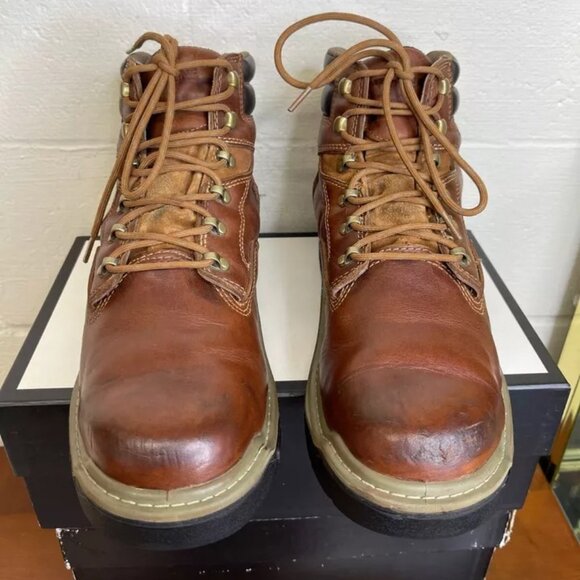Wolverine Raider Durashocks Flex 6" Work Boots Brown Leather Lace up Mens 11.5 M - Picture 1 of 14